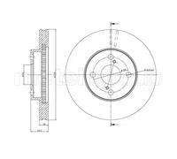 Metelli Disco freno ventilato 23-0640C per Toyota Corolla Tre volumi 2 pezzi