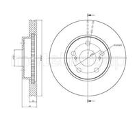 2x Disco freno ventilato 23-0646C METELLI per TOYOTA LEXUS