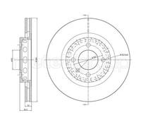 2x Disco freno ventilato 23-0656C METELLI per VW SEAT