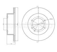 2x Disco freno ventilato 23-0679 METELLI per NISSAN PATROL GR IV
