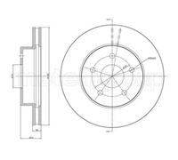 Metelli Disco freno 23-0696C Anteriore Ø305 mm Ventilato per Jeep Grand Cherokee II