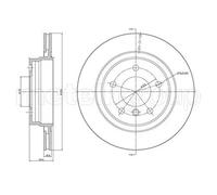 Disco Freno Metelli 23-0704C per Bmw Assale Posteriore