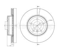 2x Disco freno ventilato 23-0752C METELLI per BMW X3