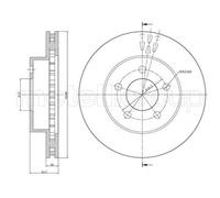 2x Disco freno ventilato 23-0781C METELLI per JEEP CHEROKEE