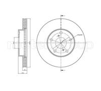 2x Disco freno ventilato 23-0801C METELLI per TOYOTA RAV 4 II