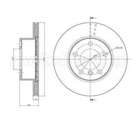 METELLI 2x Disco Freni Anteriore Ø284 MM Ventilato per BMW 1er F20 118i 116i E87