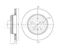 2x Disco freno ventilato 23-0815C METELLI per BMW 5 5 Touring 6 6 Cabriolet