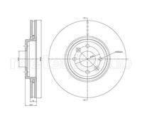 2x Disco freno ventilato 23-0829C METELLI per RENAULT GRAND SCÉNIC II SCÉNIC II
