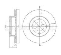 2x Disco freno ventilato 23-0836 METELLI per HYUNDAI ATOS