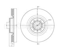 METELLI 2X Disco Freno Anteriore Ventilato Per VW Golf V 1K1 1.4 16V 1.6 Passat
