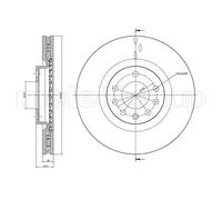 2x Disco freno ventilato 23-0860C METELLI per FIAT CROMA
