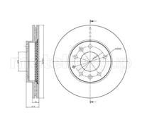 2x Disco freno ventilato 23-0901C METELLI per MAZDA 626 V Station Wagon PREMACY