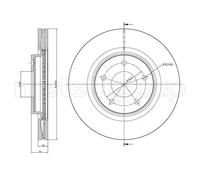 2X Disco Freno Metelli 23-0902C per Nissan Assale Anteriore