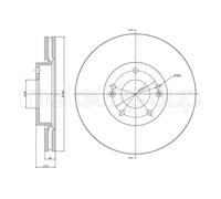 2x Disco freno ventilato 23-0927C METELLI per HYUNDAI KIA