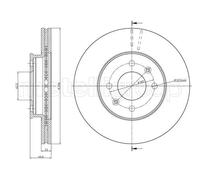 2x Disco freno ventilato 23-0930C METELLI per KIA HYUNDAI