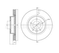 2x Disco freno ventilato 23-0933C METELLI per LAND ROVER DISCOVERY III