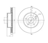 2x Disco freno ventilato 23-0934C METELLI per MERCEDES-BENZ