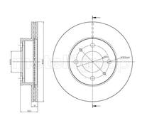 2x Disco freno ventilato 23-0955 METELLI per HYUNDAI ACCENT II