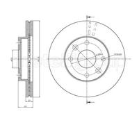 2x Disco freno ventilato 23-0959 METELLI per KIA RIO I Hatchback