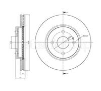 2x Disco freno ventilato 23-0983 METELLI per MAZDA 2