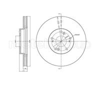 2x Disco freno ventilato 23-0997C METELLI per HONDA ACCORD VII Tourer ACCORD VII
