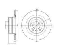 2x Disco freno ventilato 23-1014C METELLI per BMW 1 Cabriolet 1 Coupé
