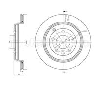 2x Disco freno ventilato 23-1019C METELLI per LAND ROVER DISCOVERY IV