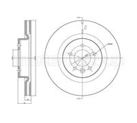 2x Disco freno ventilato 23-1067C METELLI per LAND ROVER RANGE ROVER SPORT I
