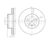 2x Disco freno ventilato 23-1068C METELLI per BMW 7