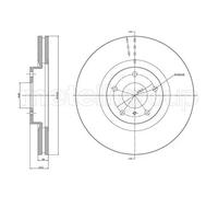 2x Disco freno ventilato 23-1070C METELLI per NISSAN INFINITI