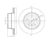 2x Disco freno ventilato 23-1115C METELLI per BMW 5 5 Touring