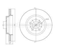 2x Disco freno ventilato 23-1133C METELLI per VOLVO XC90 I