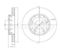 2x Disco freno ventilato 23-1210C METELLI per VW AUDI
