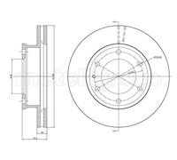 2x Disco freno ventilato 23-1214 METELLI per FORD MAZDA