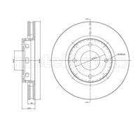 METELLI 2x Dischi Freno Anteriore Ø280.8 MM Ventilato Verniciato per Mitsubishi