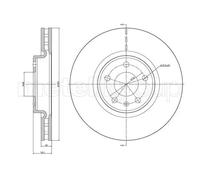 Metelli Disco freno 23-1249C Ø320 mm Anteriore ventilato 2x per Audi A4 Avant 2.0 TDI 1.8 TFSI A6