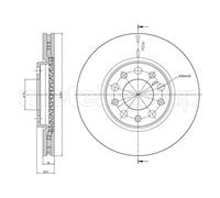2x Disco freno ventilato 23-1254C METELLI per ALFA ROMEO JEEP FIAT