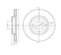 2x Disco freno ventilato 23-1259C METELLI per NISSAN CUBE TIIDA Tre volumi