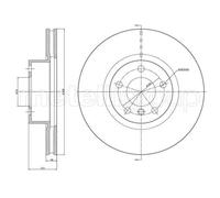 2x Disco freno ventilato 23-1260C METELLI per BMW X3 X4