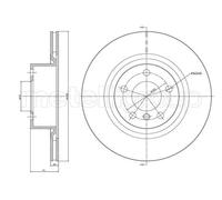 2x Disco freno ventilato 23-1261C METELLI per BMW X3 X4