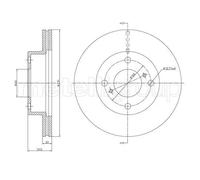 2x Disco freno ventilato 23-1267 METELLI per SUZUKI NISSAN