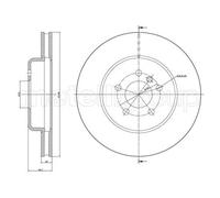2x Disco freno ventilato 23-1268C METELLI per BMW 5 Touring 7 5 Gran Turismo 5