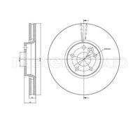 2x Disco freno ventilato 23-1272C METELLI per VOLVO XC60 I SUV XC60 I VAN
