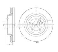 2x Disco freno ventilato 23-1273C METELLI per VOLVO XC60 I SUV