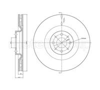 2x Disco freno ventilato 23-1319C METELLI per LANCIA DELTA III