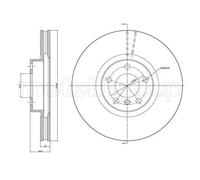 2x Disco freno ventilato 23-1326C METELLI per BMW X5 X6