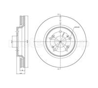 2x Disco freno ventilato 23-1338C METELLI per HONDA CR-V III CR-V IV