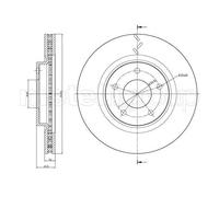 2x Disco freno ventilato 23-1345C METELLI per MITSUBISHI JEEP DODGE PEUGEOT