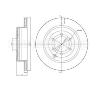 2x Disco Freno Ø307.6mm Posteriore Ventilato per Nissan Front III 2.5 DCI 4WD