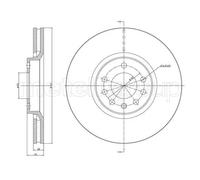 METELLI 2x Disco Freni Anteriore Ø314 MM Ventilato per Saab 9-3 Cabriolet YS3F